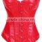 Manufacture price womens Leather Waist Trainer Corset/Bustiers for Weight Loss