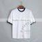 Blank 100% Polyester Ringer T-shirt for Men White Color Black Rib Baseball Tshirt Top Tees Sublimation Print Available