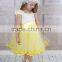 Girls Yellow Tutu Princess Lace Vintage Dress