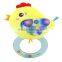 Colourful Circle Baby Plastic Ring Rattle Insert Teether Toy For Gift