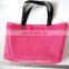 Pink Color Polyester Shopping Net Bag Mesh Tote Bag