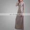 2017 Fashion Beading Casual Daily Muslim Abaya Light Grey Dubai Arab Long Maxi Dress Middle East Region Women