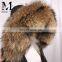 High Quality New Lovely Parka Genuine Raccoon Fur Hood Jacket Real Wolf Fur Parka