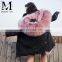 Hot Pink Raccoon Fur Collar Parka 2016 Luxury Factory Direct Sale Girls Fur Jacket