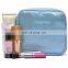 custom foaming satin cosmetic bag with embroidery logo makeup zipper bag wholesale