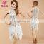 New arrival embroidery sequins tassel latin dance dress L-7076#