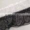 China wholesale white or black flower pattern satin ruffled lace trim