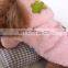 Cute Pet dog Cat pink strawberry apparel fleece Clothes Hoodie