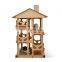 Pet cat toy big corrugated paper house climbing frame for cat jumping