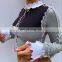 Hot Selling Women Sexy Crop Top Long Sleeves Contrast Stitching Fashion Slim T-shirt