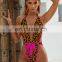 Rode V One Piece Swimsuit 2019 summer Women Printing Conjoined Bandage Swimsuit Pull Edge Bikini 8COLORS