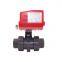 PVC electric Union ball valve 2 way 32mm 40mm 50mm AC220V AC110V  with electric ball operated