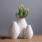 Nordic Style Almond Matte Irregular White Ceramic Artificial Flower Vase Decor For TV Bench