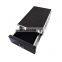 Half central drawer lock system with floor mounted vehicle specific fridge slide