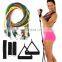 Custom Hip Elastic Tube 11 Pcs Workout Tpe Exercise Fitness Resistance Bands for cheap price