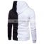 Wholesale custom plus size casual long-sleeved hooded color matching zipper cardigan men's sports suit jogging suit
