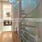Where to buy custom stair case, stainless steel glass treads spiral staircase