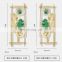 Wall Decor New Display Gold House Iron Interior Modern Living Room Frame Art Hanging Flower Metal Home Wall Sticker Decoration