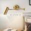 Modern Adjustable Simple Indoor Hotel Room Bedroom Bathroom Mounted LED Wall Lamp Light For Decoration