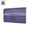 Best Quality Top Selling Luxury Fashion Style Polyester Lining Material Wholesale Genuine Leather Clutch for Women