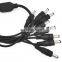 1-8 Plug Female To Male Power Supply Dc Splitter Cable 8 Way Dc Connector Cable 12v Dc Power Cable