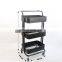 High quality 3 layer kitchen storage rack fruit and vegetable trolley cart with wheels