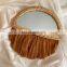 High Quality Baby Circle Macrame Rattan Mirror, Boho Half Moon Home Decoration Decor Kid's Room WHolesale Made in Vietnam