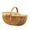 High Quality Weave Rattan Picnic basket braided wicker Storage basket with Handle ecofriendly Wholesale Supplier