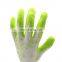 13G nylon liner with digital printing hivis green latex coated gardening gloves