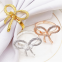 Factory Wholesale Hotel Western Restaurant Gold Western Style Butterfly Bow Tie Metal Napkin Ring