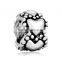 925 sterling silver dotted hearts bead spacer for European bracelet