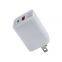 Fast Cell Phone Us EU Foldable Plug Travel Adapter 2 Dual Usb A Type C Multi Port Qc3.0 PD Gan Wall 30W Charger