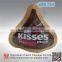 Custom printed free shape foil lined plastic pouches for chocolate/ special shaped food package bags