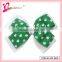 100% Eco-friendly ribbon bow hair clip handmade curly clover ribbon teenage hair bows (SYC-0025)