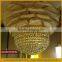 Contemporary round crystal chandelier,Gold decorative big modern crystal round chandelier ZD032