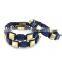 316 stainless steel pyramid beads bracelet with square lapis stone beads bracelet for high end market