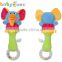 Babyfans Hot Sale Hand Bell Stuffed Toys Baby Plush Rattle Teeth Kids Toys
