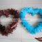 Wholesale Craft Feather Heart Shape With Turkey Marabou Feather Handcrafted Products For Christmas Decorations Tree