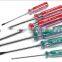 6pcs colorful transparent handle screwdriver set crossed and slotted screwdriver