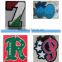 the simple letters JE for baseball caps and backpacks or bags custom embroidery chenille patches