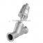 Long life cycle high flow rate plastic actuator angle seat valve