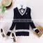 Deep v neck school formal cashmere wool sweater 2016 spring, kids long sleeve pullover