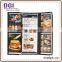 2014 stylish hotel leather menu cover and clear pvc menu covers from Hong Kong