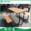 Wholesale Wooden Picnic Table Chair Set, Wooden 2 Seat Bench With Table