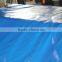 double blue high quality pe tarpaulin sheet trestle leno woven fabric high tensible strong striped hem 1 meter interval anti-uv