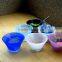 small black colored glass dessert bowls