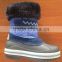 CS-17 Suede Leather Kids Snow Boots In Blue Color Keep Warm In Winter