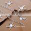 2015 Wholesale 925 silver Exquisite starfish bracelet