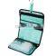 Roll up foldable nylon stripe travel cosmetic bag