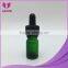 Factory supplier 5ml glass dripper bottles green eliquid bottle 1oz with childproof dropper cap